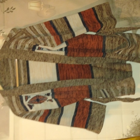 Native American Inspired Wrap Sweater - Picture 2 of 4